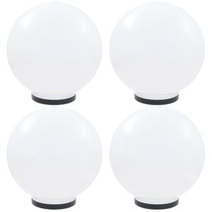 vidaXL LED lempos, rutulio formos, 4vnt., sferinės, 40cm, PMMA