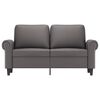 vidaXL Dvivietė sofa, pilkos spalvos, 120cm, dirbtinė oda