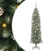 vidaXL Dirbtinis lieknas Kalėdų medis Žalia ir balta 150 cm