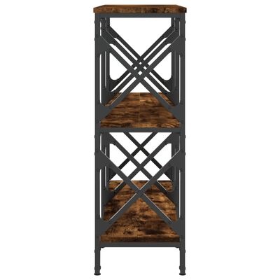 vidaXL Konsolinis staliukas, dūminio ąžuolo, 100x28x80,5cm, mediena