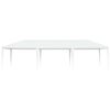 vidaXL Proginė palapinė, baltos spalvos, 4x9m