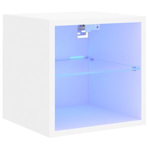 vidaXL Sieninė TV spintelė su LED lemputėmis, betono, 30x28,5x30cm