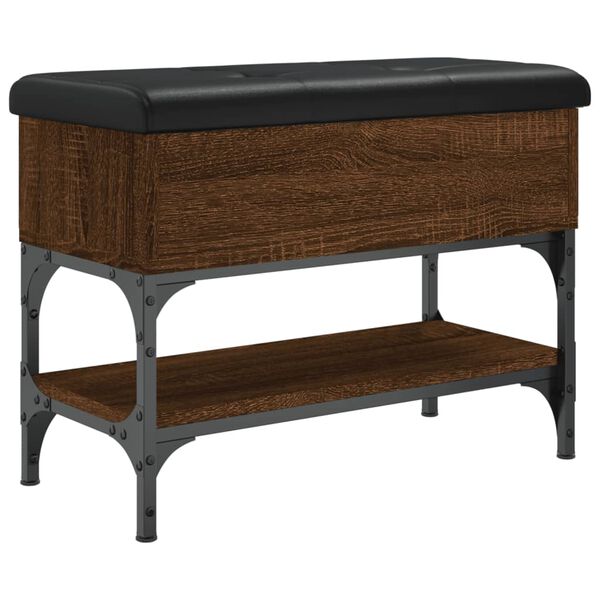 vidaXL Batų suoliukas, rudas ąžuolo, 62x32x45cm, apdirbta mediena