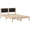 vidaXL Lovos rėmas Juoda 140 x 190 cm Kietos pu&scaron;ies mediena