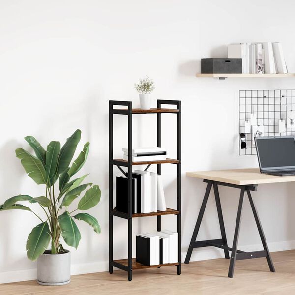 vidaXL Knygų lentyna Rūkyta ąžuolas 40 x 30 x 85 cm Apdirbta mediena