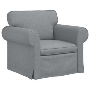 vidaXL Sofa &Scaron;viesiai pilka 95 x 82 x 80 cm audinys