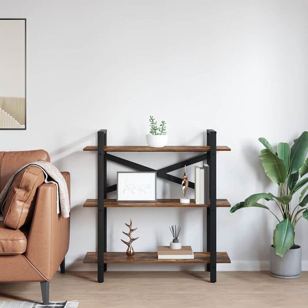 vidaXL Knygų lentyna Rūkyta ąžuolas 100 x 33,5 x 102 cm