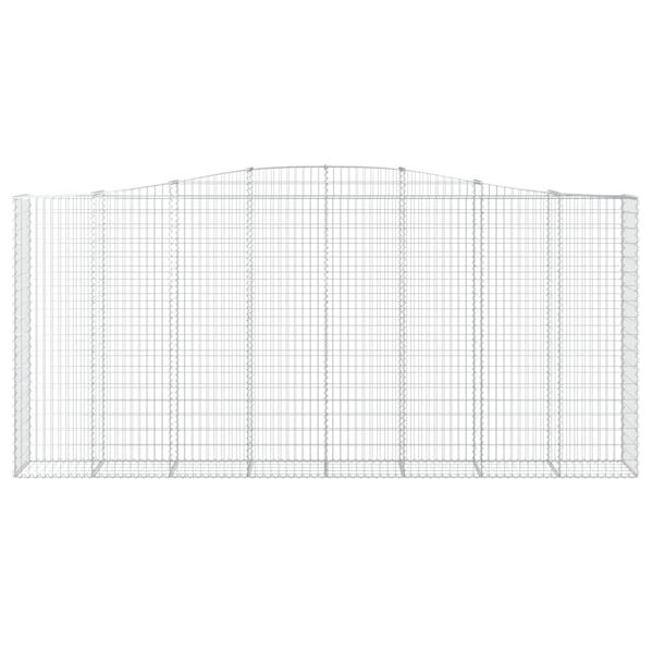 vidaXL I&scaron;lenkti gabiono krep&scaron;iai, 7vnt., 400x50x180/200cm, geležis