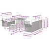 vidaXL Sodo Sofų Rinkinys su pagalve su saugykla 8 pcs Pilka