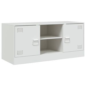 vidaXL Televizoriaus spintelė, baltos spalvos, 99x39x44cm, plienas