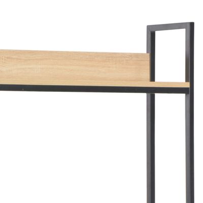 vidaXL Kompiuterio stalas, juodos ir ąžuolo spalvos, 120x60x138cm