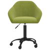 vidaXL Pasukamos valgomojo kėdės, 4vnt., &scaron;viesiai žalios, aksomas