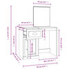 vidaXL Kosmetinis staliukas, dūminio ąžuolo, 90x50x132,5cm, mediena