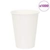 vidaXL Popieriniai kavos puodeliai, 1000 vnt., 12 uncijų, 300 ml, balti