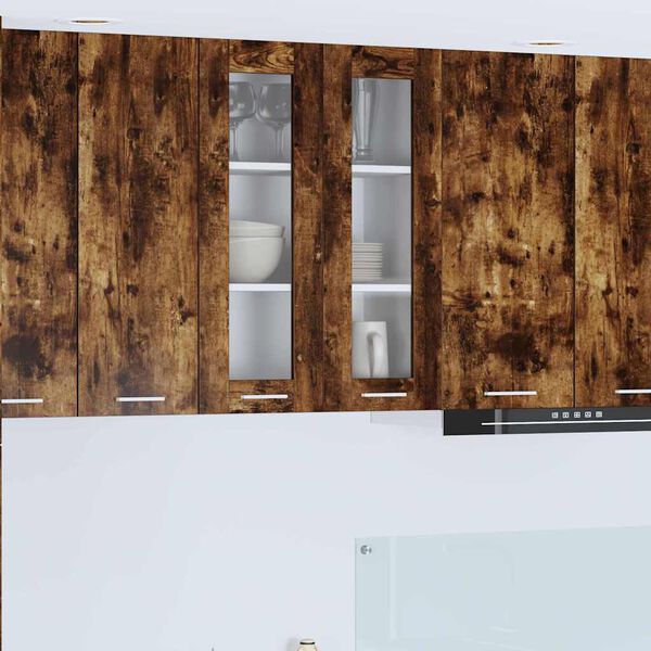 vidaXL Pakabinama spintelė su saugykla Rūkyta ąžuolas 60 x 31 x 80 cm