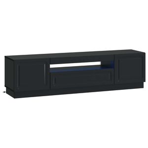 vidaXL LED televizoriaus spintelė Juoda Apdirbta mediena