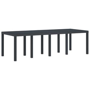 vidaXL Sodo stalas Antracitas 250 x 100 x 73 cm poliratanas