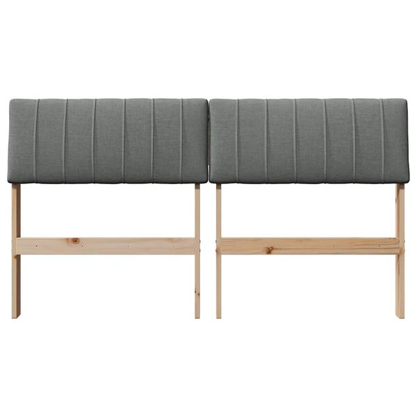 vidaXL Apmu&scaron;ta lovos galvūgalis Tamsiai pilka 140 cm