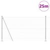 vidaXL Tvorelės stulpas Sidabro 25 x 1,2 m (36 mm tinklas) Plienas