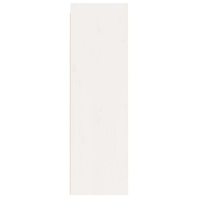 vidaXL Sieninė spintelė, balta, 30x30x100cm, pušies medienos masyvas