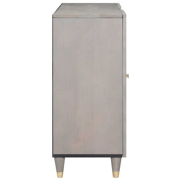 vidaXL Kabalas Pilkas ir auksinis 90 x 33 x 75 cm Kietas mango medis