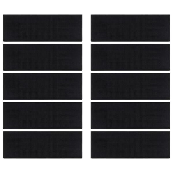 vidaXL Laiptų pakopos, 10vnt., 25x75cm, guma