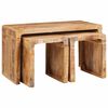 vidaXL Suklijuotas stalas 3 vnt. Ruda 82 x 40 x 46 cm