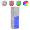 vidaXL TV spintelės su LED lemputėmis, 2vnt., betono, 30,5x30x102cm