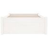vidaXL Lovos rėmas, baltas, 75x190cm, medienos masyvas, vienvietis