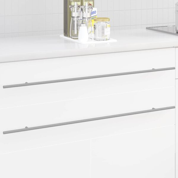 vidaXL Spintelės rankena 12 pcs Sidabro 900 mm Nerūdijantis Plienas