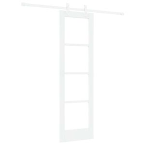 vidaXL Slankios durys 61 x 198,5 cm Tvirtos pu&scaron;ies mediena ir stiklas