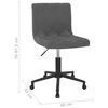 vidaXL Pasukamos valgomojo kėdės, 2vnt., tamsiai pilkos, aksomas