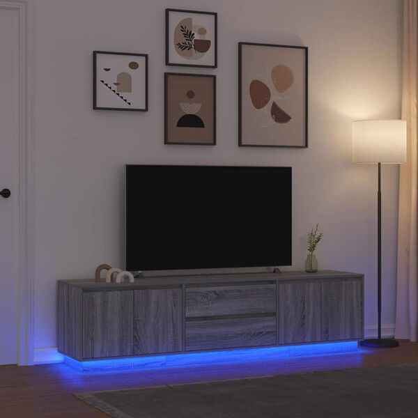 vidaXL Televizoriaus spintelė su LED, medienos, 100x41x50 cm