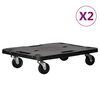 vidaXL Transportavimo vežimėliai, 2vnt., juodi, 58x38x12cm, PP
