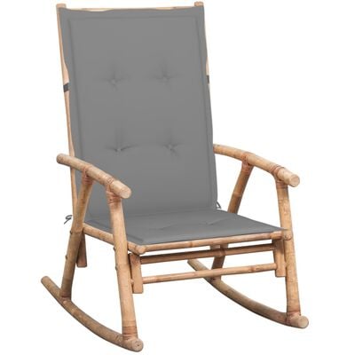vidaXL Supama kėdė su pagalvėle, bambukas (41894+43179)
