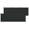 vidaXL Tvoros plok&scaron;tė 6 vnt. 1055 x 186,5 cm WPC ir aliuminis Juoda