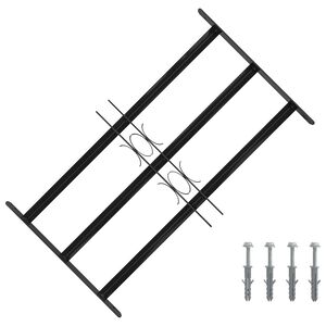 vidaXL Langų saugumo grotelės 75.5 x 45 cm Galvanizuotas plienas
