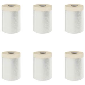vidaXL Dulkių lapas su lipnia juosta 6 pcs Skaidrus 55 x 3300 cm HDPE