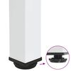 vidaXL Baro stalo kojos, 4 vnt., baltos, 100-102 cm, plienas
