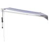 vidaXL Automatinė i&scaron;traukiama markizė, mėlyna ir balta, 3x2,5m