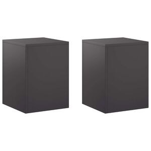 vidaXL Augalų stovas 2 pcs Juoda 30 x 30 x 40 cm Plienas