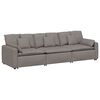 vidaXL Modulinė sofa su pagalvėlėmis, pilkai ruda