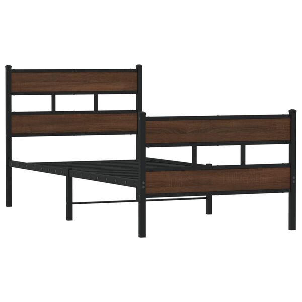 vidaXL Lovos rėmas su galvūgaliu ir kojūgaliu/be čiužinio, 75x190cm