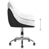 vidaXL Pasukama valgomojo kėdė, baltos/juodos, dirbtinė oda (335249)