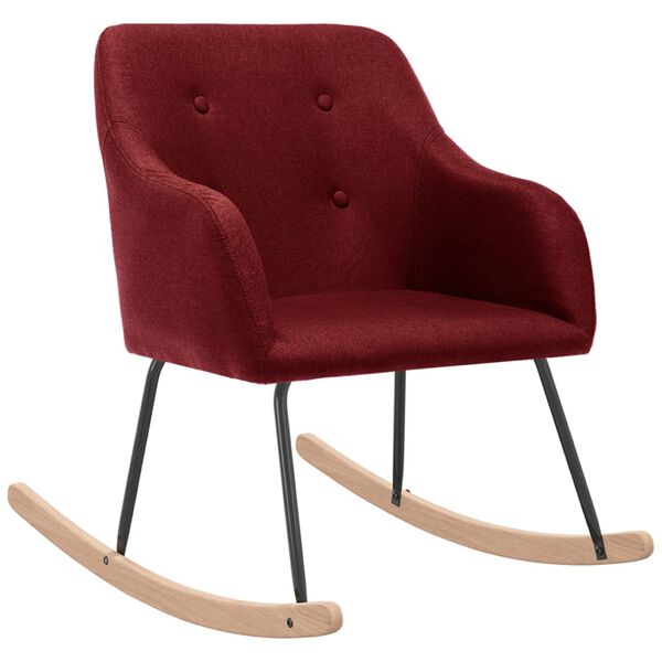 vidaXL Supama kėdė, raudonojo vyno spalvos, audinys