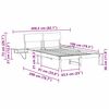 vidaXL Lovos rėmas Ruda 135 x 190 cm Kietos pu&scaron;ies mediena