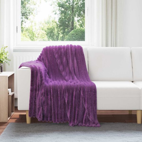 vidaXL Mesti antklodės 6 pcs Violetinė 150 x 130 cm Flysas