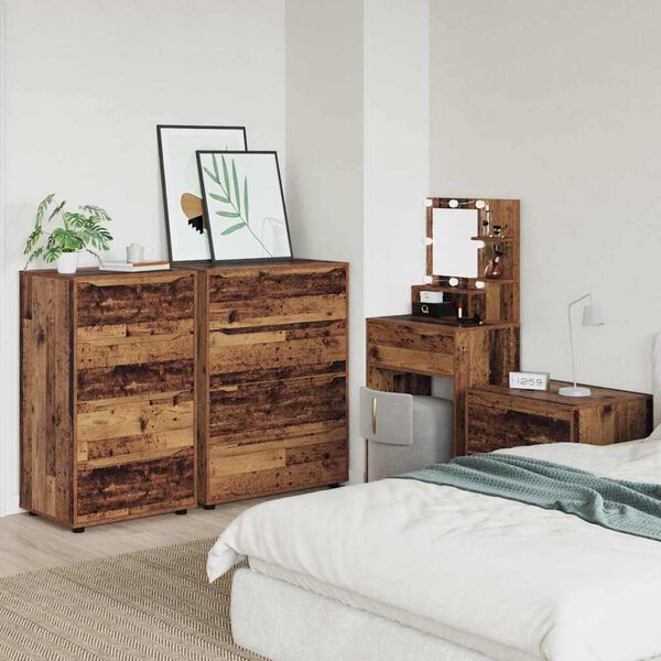 vidaXL Saugojimo spintos 2 pcs Senovinis medis 60 x 48 x 105 cm