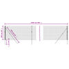 vidaXL Vielinė tinklinė tvora, žalia, 1x25m, galvanizuotas plienas