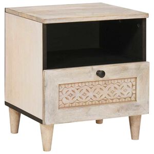 vidaXL &Scaron;alia lovos spintelė Balta 40 x 33 x 46 cm Apdirbta mediena